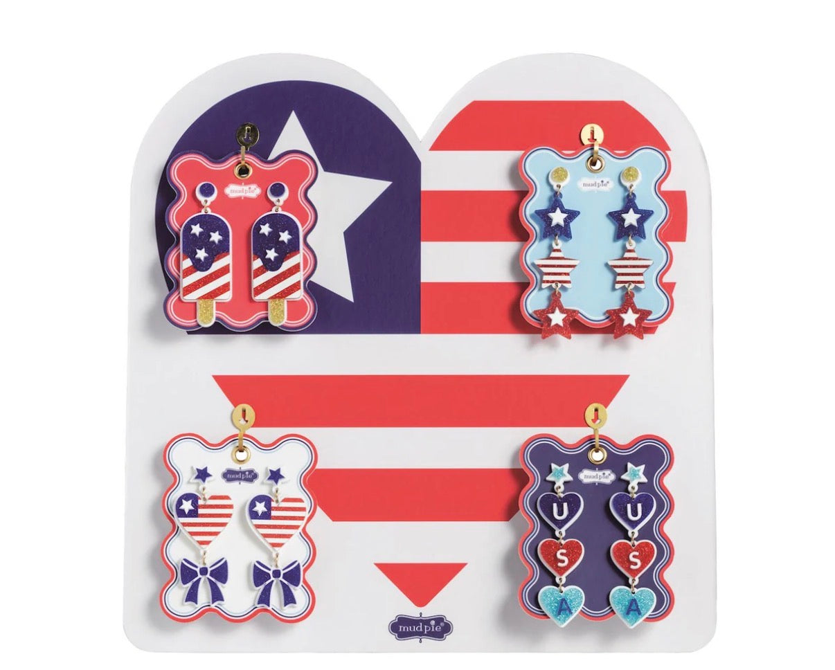 Acrylic Americana Earrings