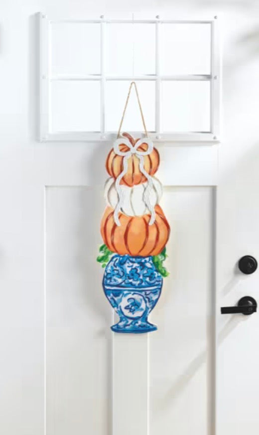 Topiary Pumpkin Door Hanger