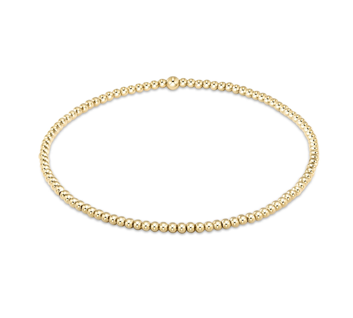 Classic Gold 2mm Bead Bracelet