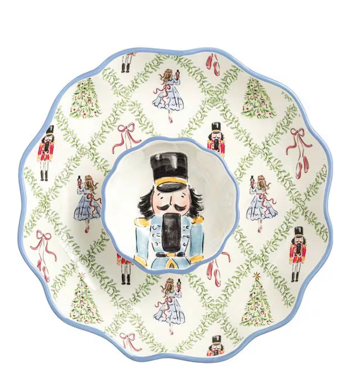 Winter Wonderland Nutcracker Chip & Dip Server
