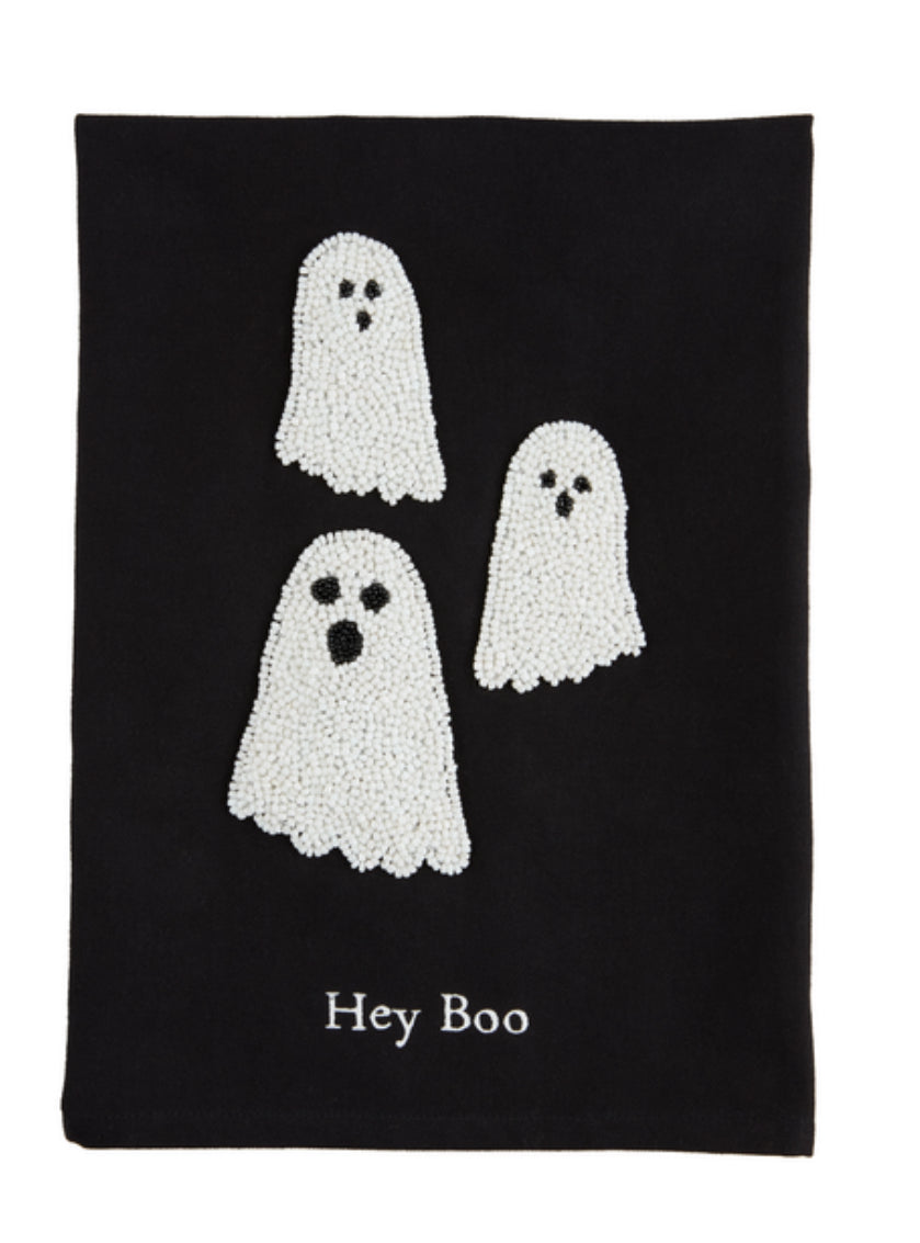 Ghost Halloween Beaded Towel