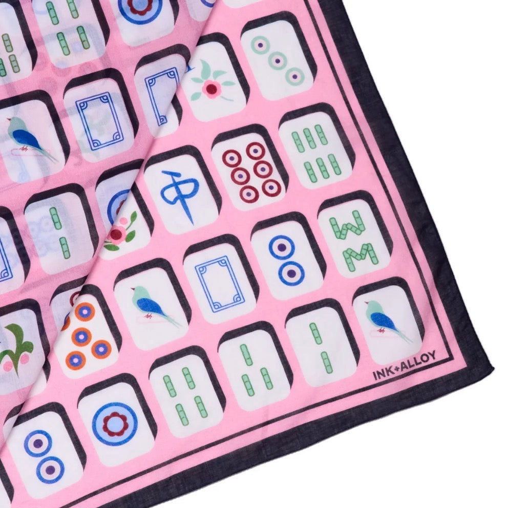 OLIVIA SQUARE SCARF MAHJONG PRINT 36X36