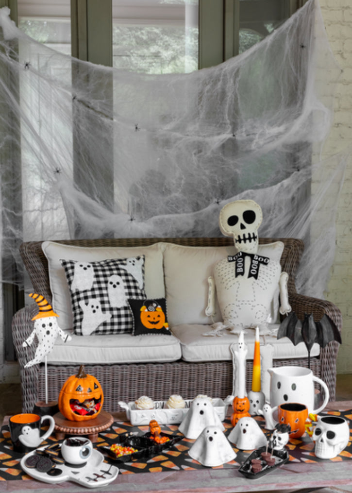 Ghost Beaded Pillow