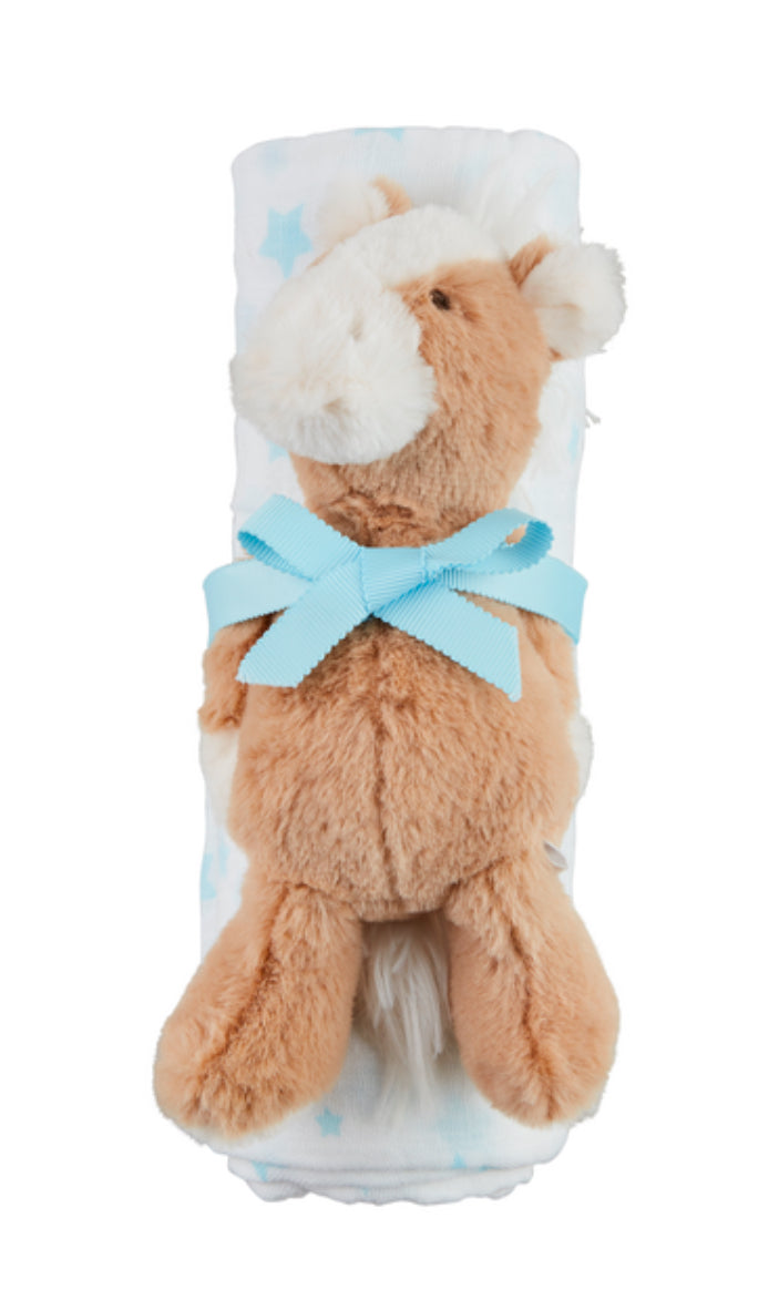 Star Swaddle & Rattle Set