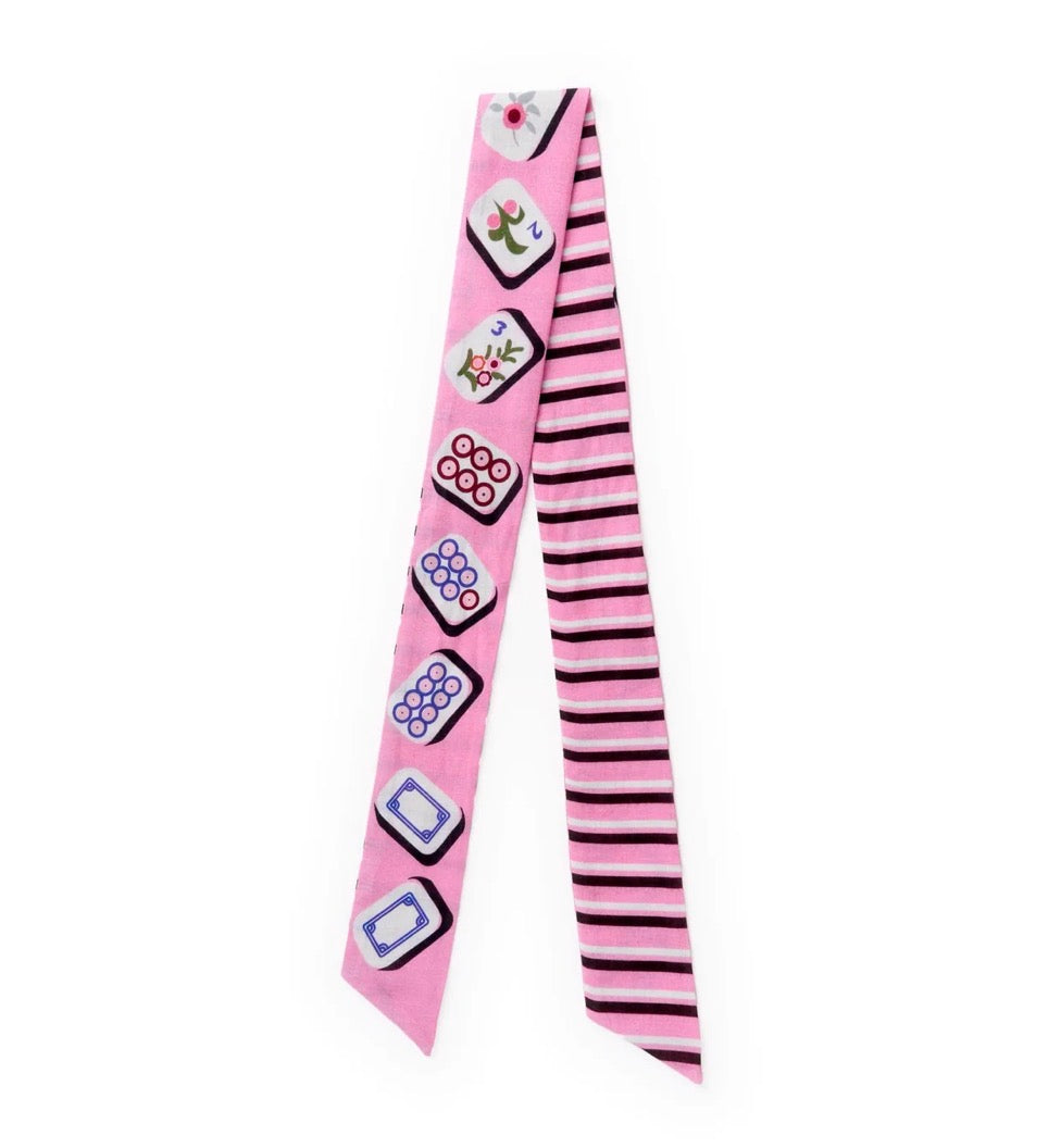 CAMILE TWILLY SCARF MAHJONG PRINT 36X2