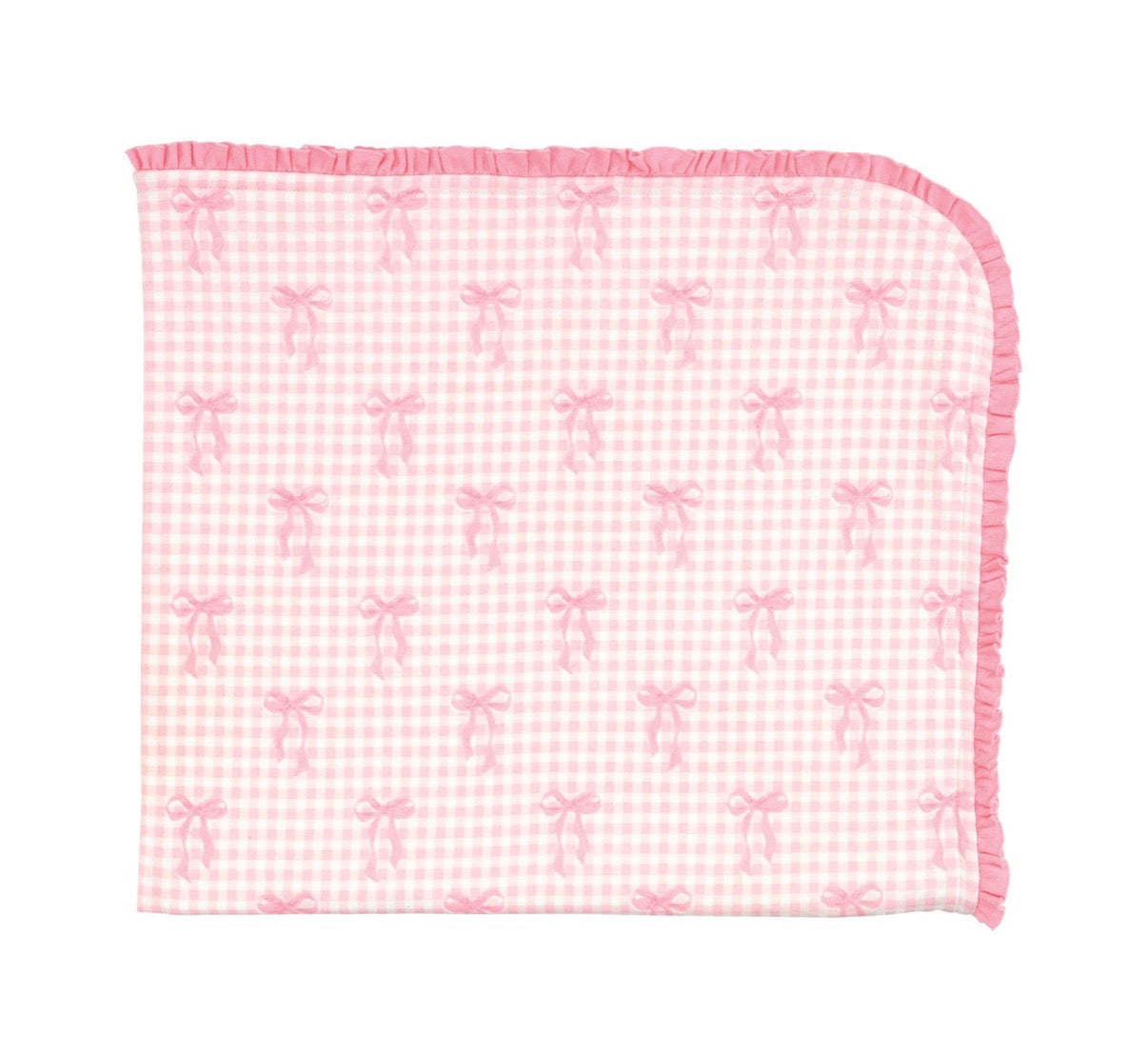 Gingham and Bows Baby Arrival Blanket