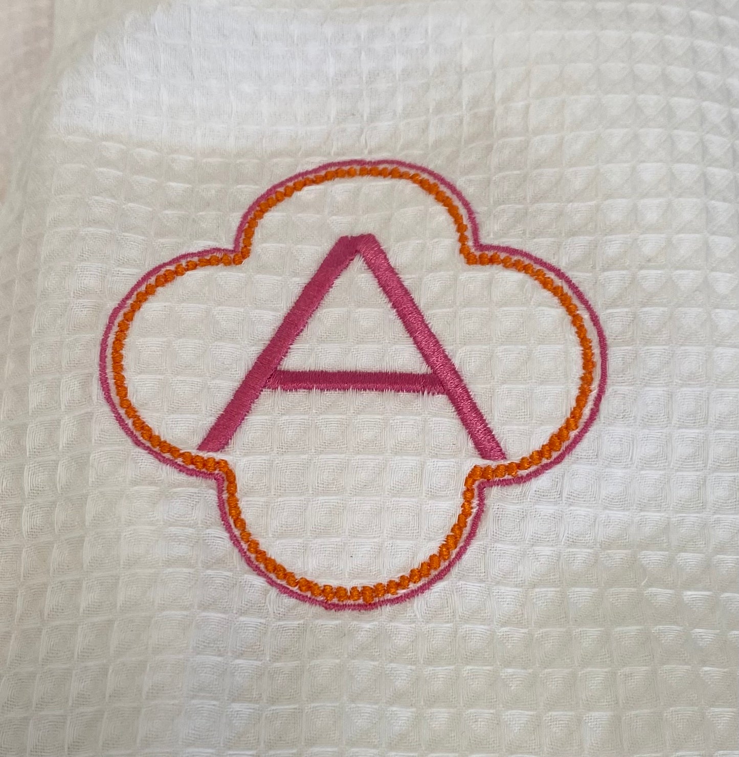 Monogrammed Waffle Bathrobe