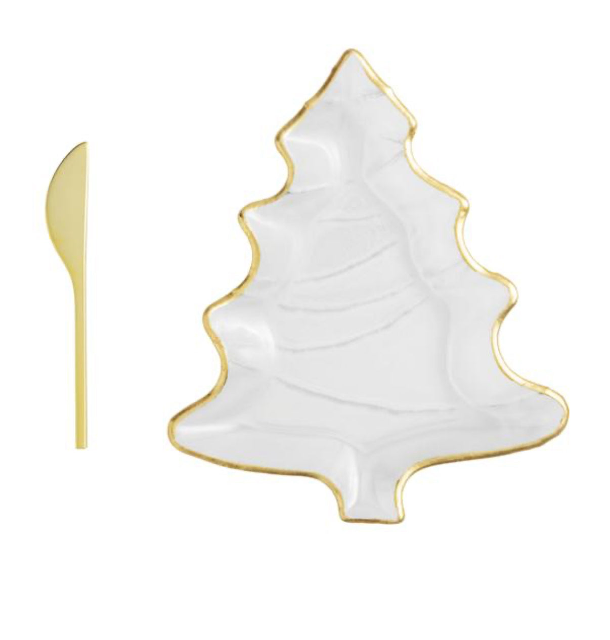 Gold Glass Tree Cheese Set