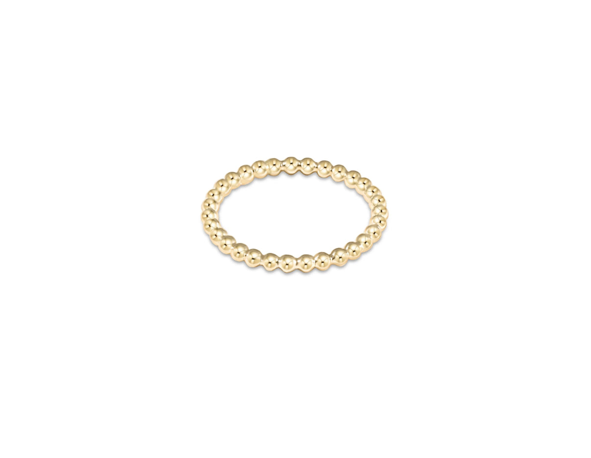 Classic Gold 2mm Bead Ring
