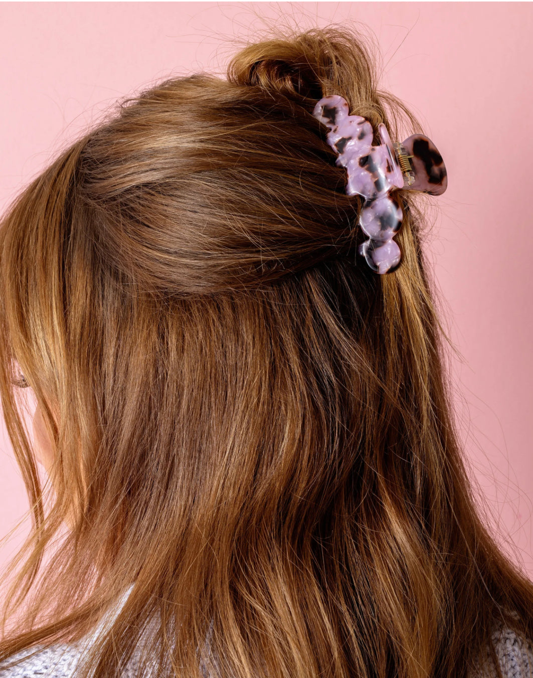 Claw Hair Clip - Pink Tortoise