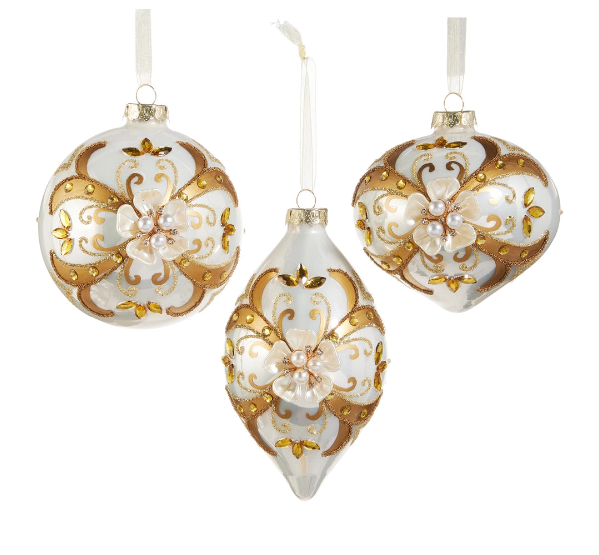 5.5" Floral Embellished Ornament