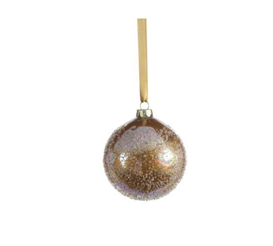 Golden Sugar Bead Luster Ornament