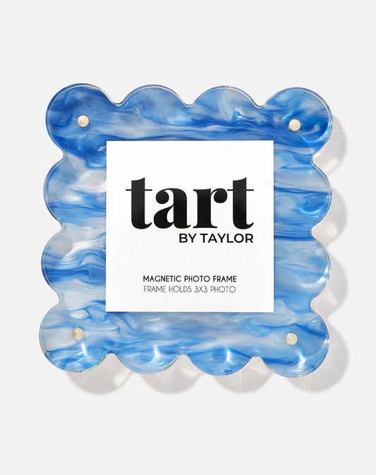 Blue Marbled Mini Acrylic Picture Frame