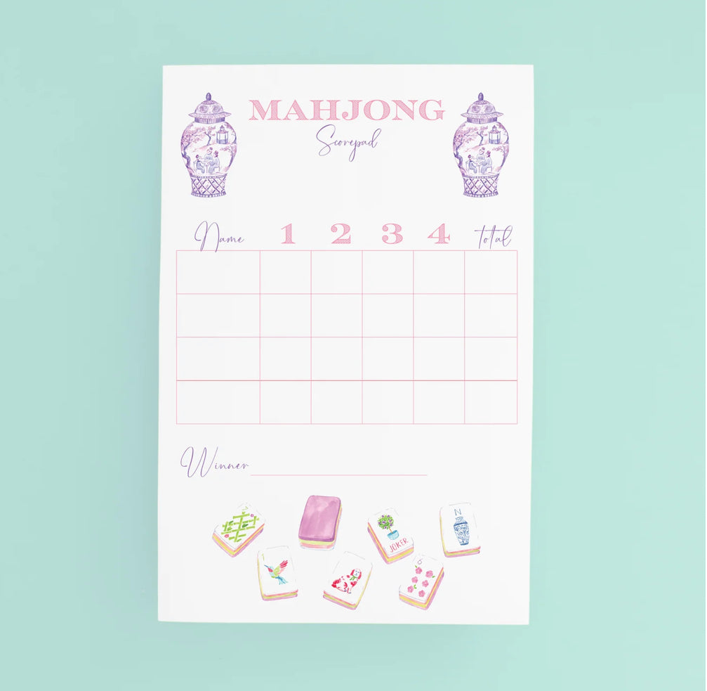 Mahjong Scorecard Pad - Taylor Tiles
