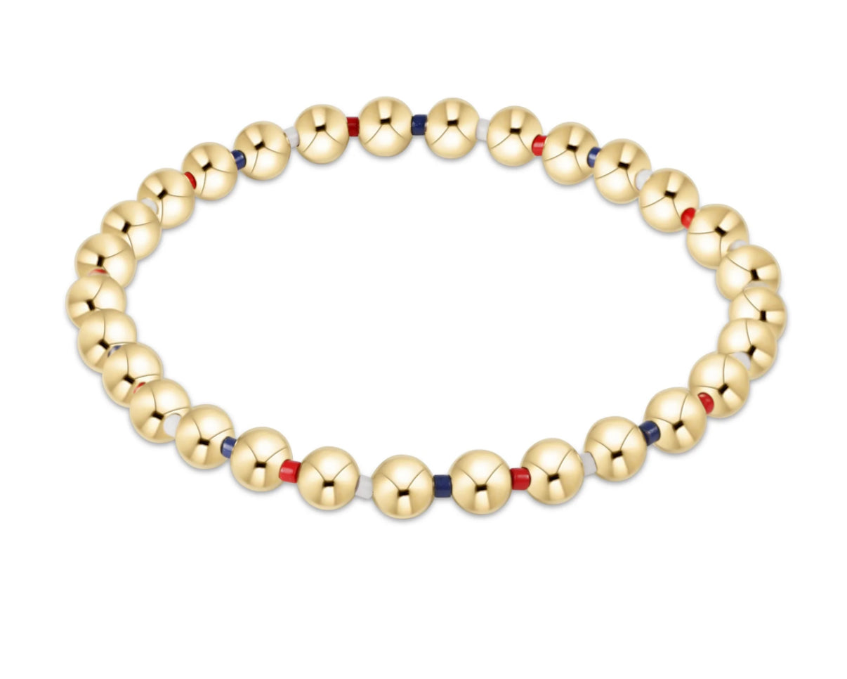 Grateful 5mm Bead Bracelet- Firecracker