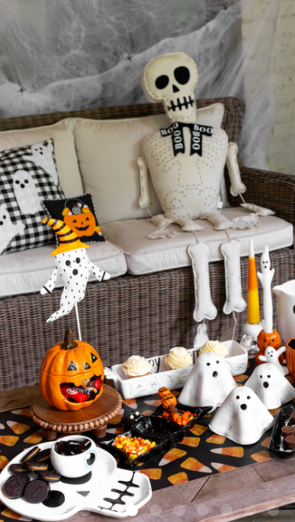 Jack O Lantern or Ghost Open Mouth Candy Container
