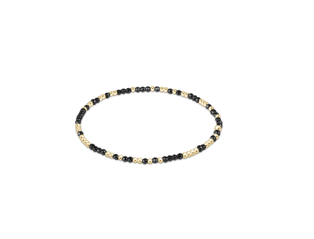 Hope Unwritten Faceted Hematite 2mm Bead Bracelet