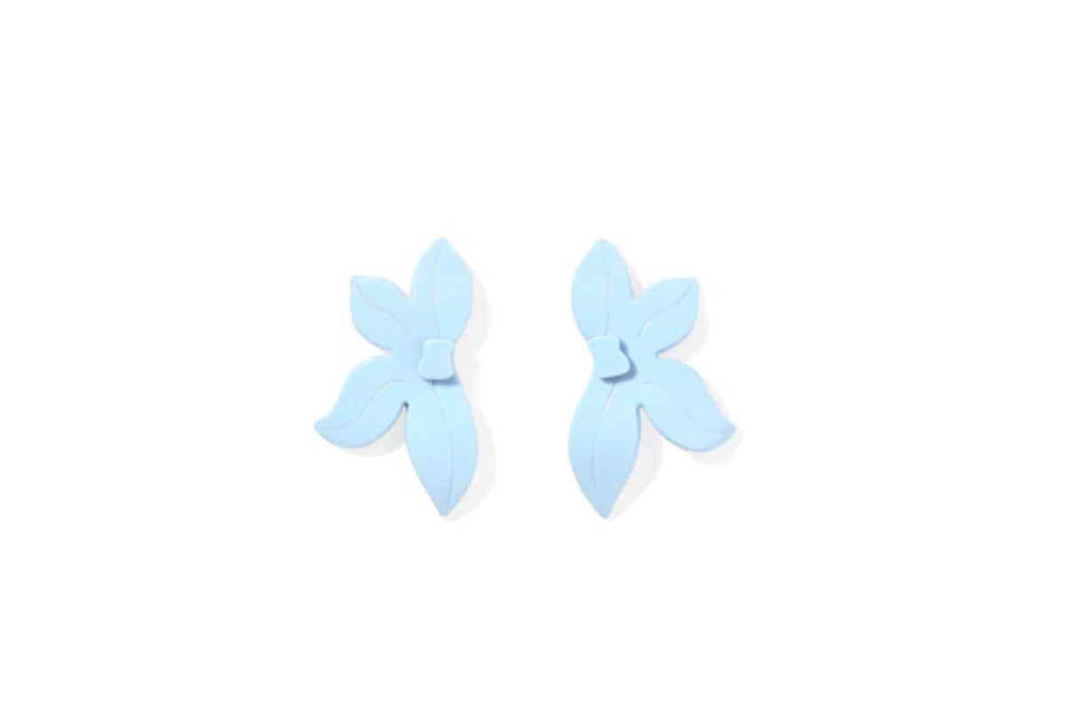 Fern Statement Earrings - Bluebell