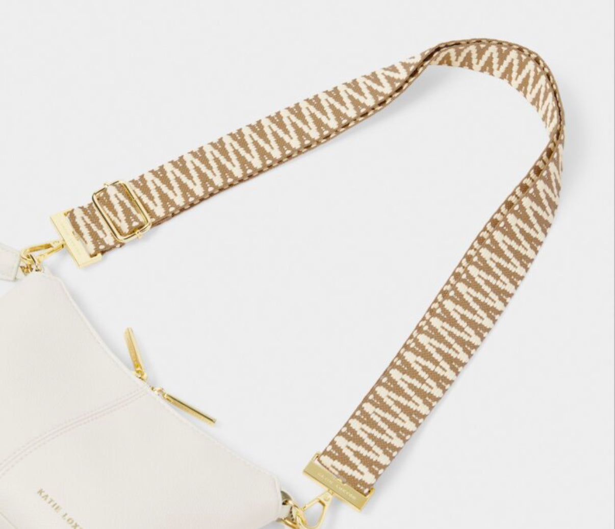 Canvas Strap- Sand Zig Zag