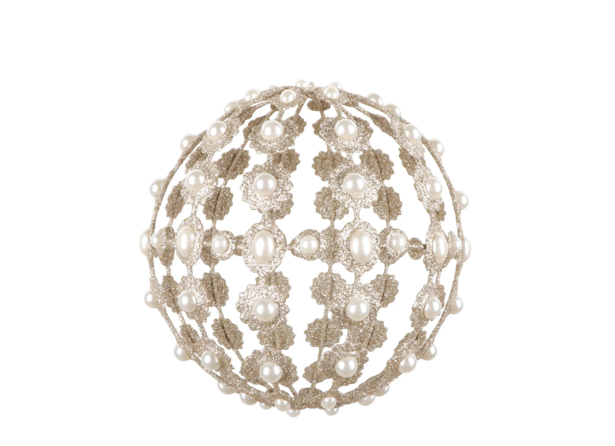 Crystal Carriage Ornament - Platinum