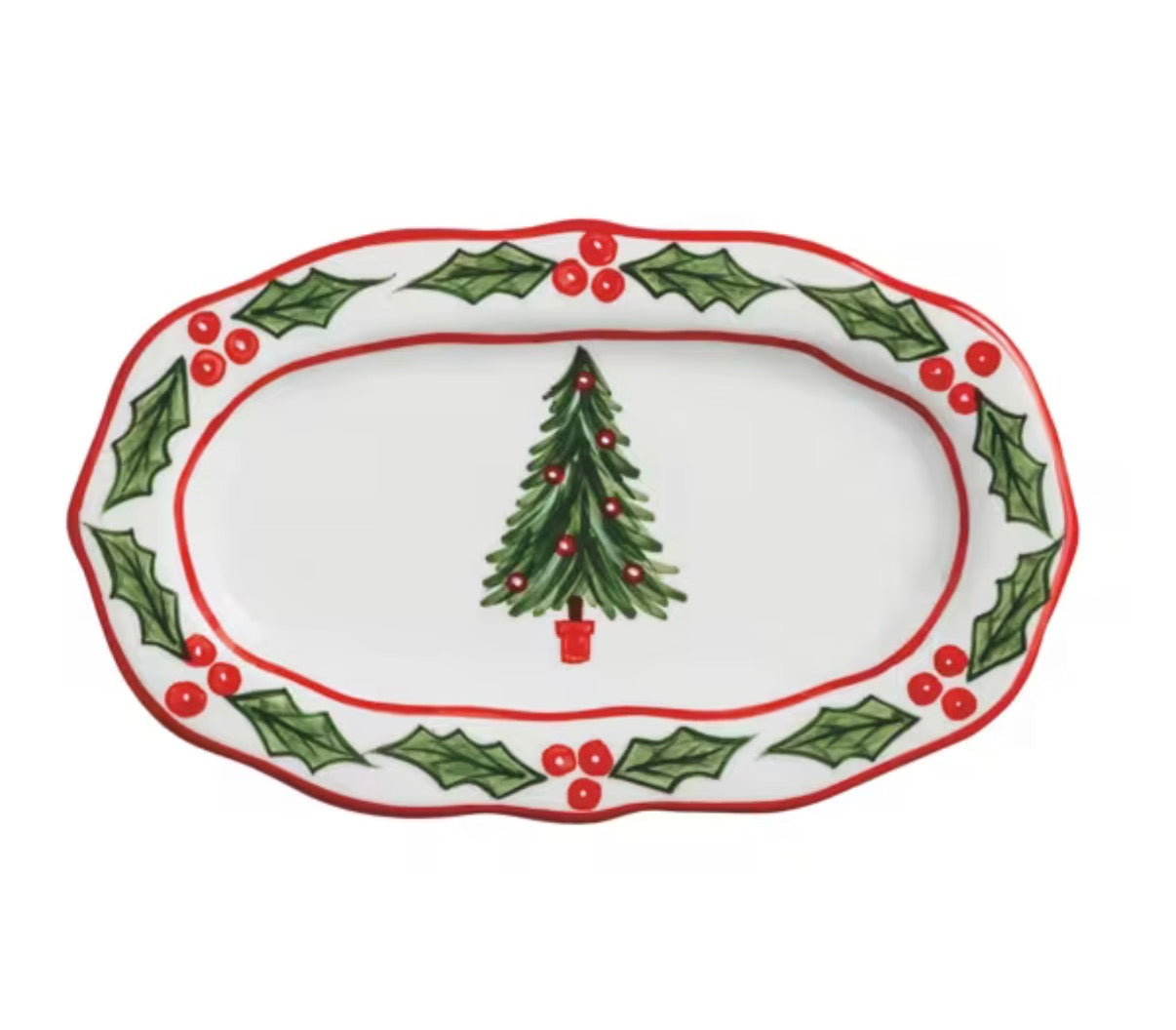 TREE HOLLY EVERYTHING PLATE