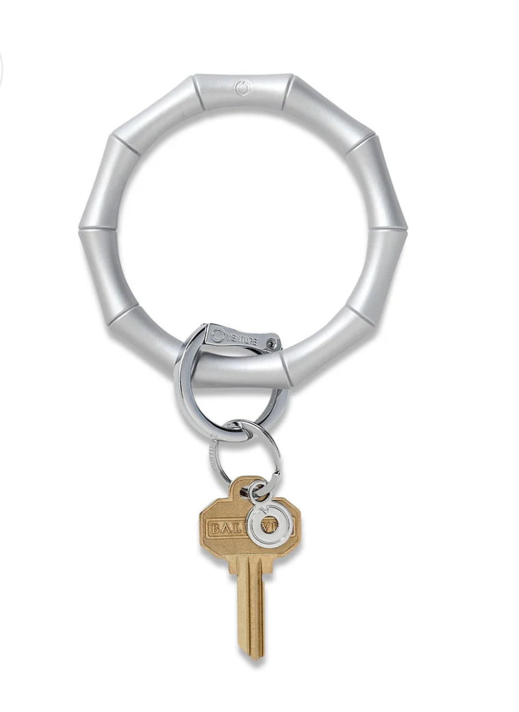 Silicone Big O® Key Ring - Quicksilver Bamboo