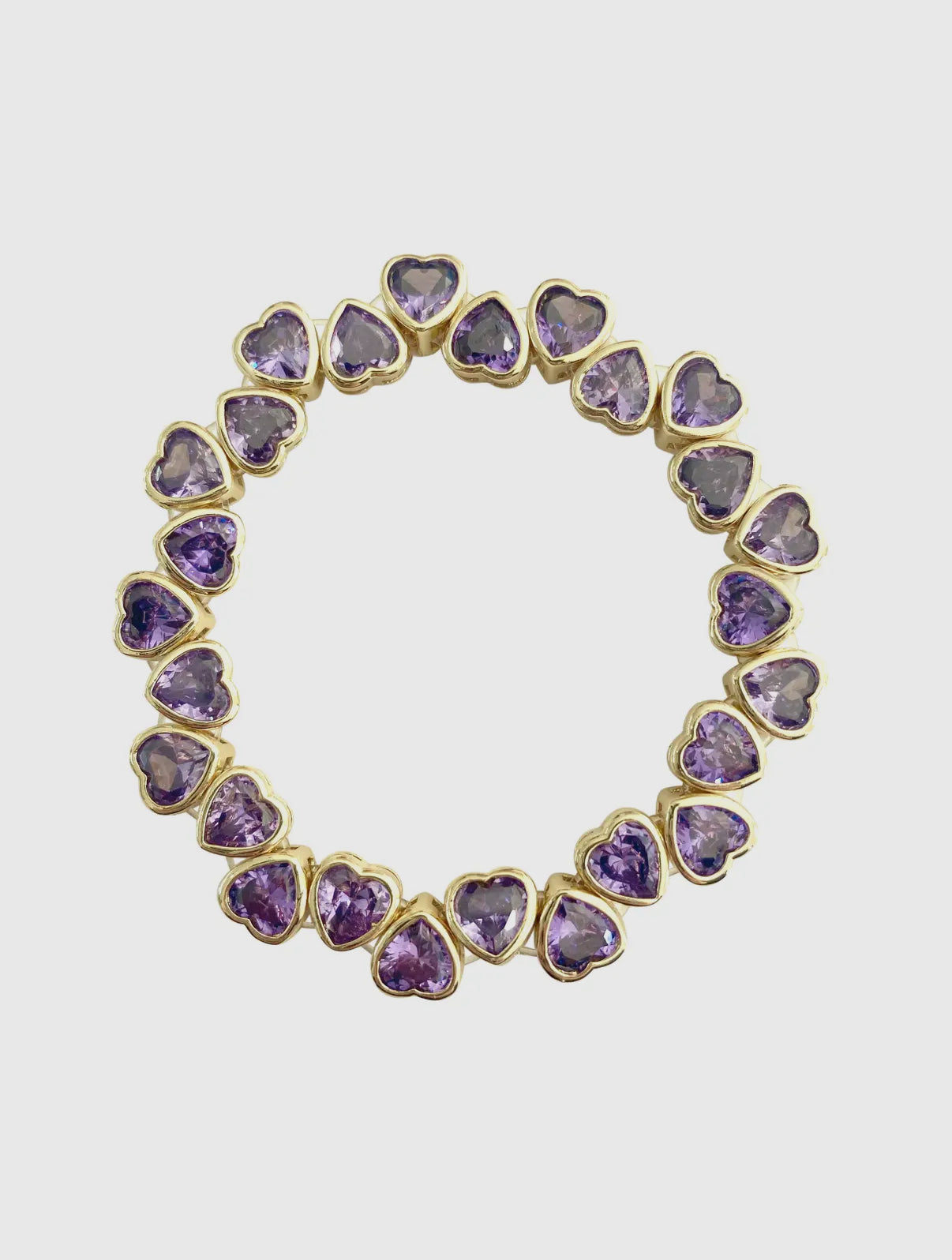 Heart Stretch Bracelet- Lilac