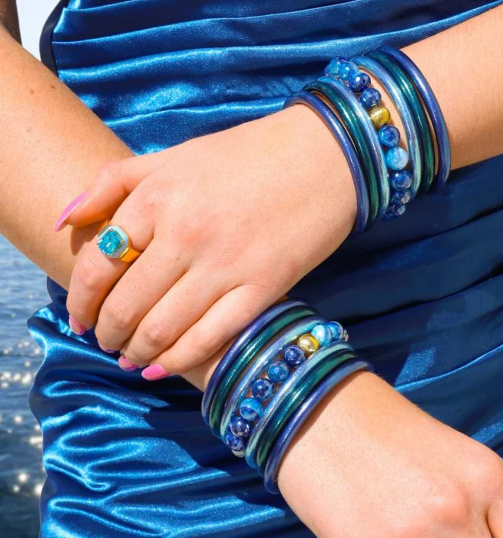 Melange Beaded Bracelet- Sapphire