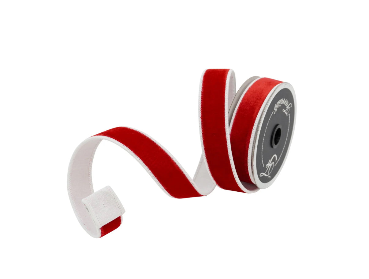 Two Tone Red & White Ribbon