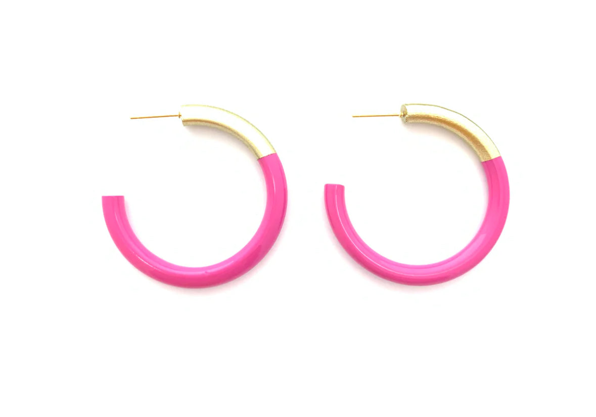 Liz Hoops Hot Pink