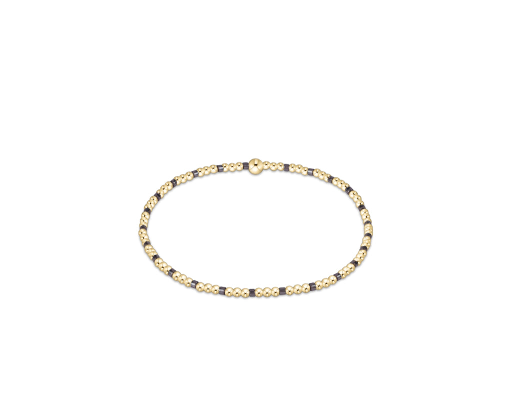 Hope Sincerity Pattern 2mm Bead Bracelet- Taupe with a Twist
