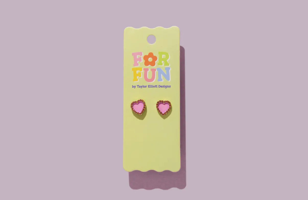 Harper Purple Heart Studs