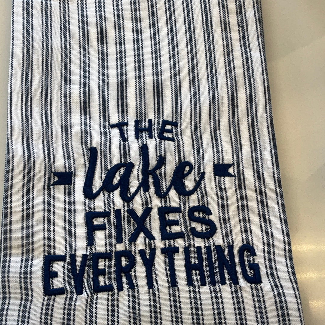 The Lake Fixes Everything Tea Towel