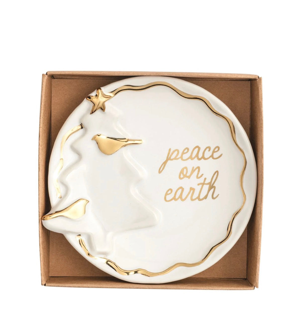 Gold Christmas Trinket Dish