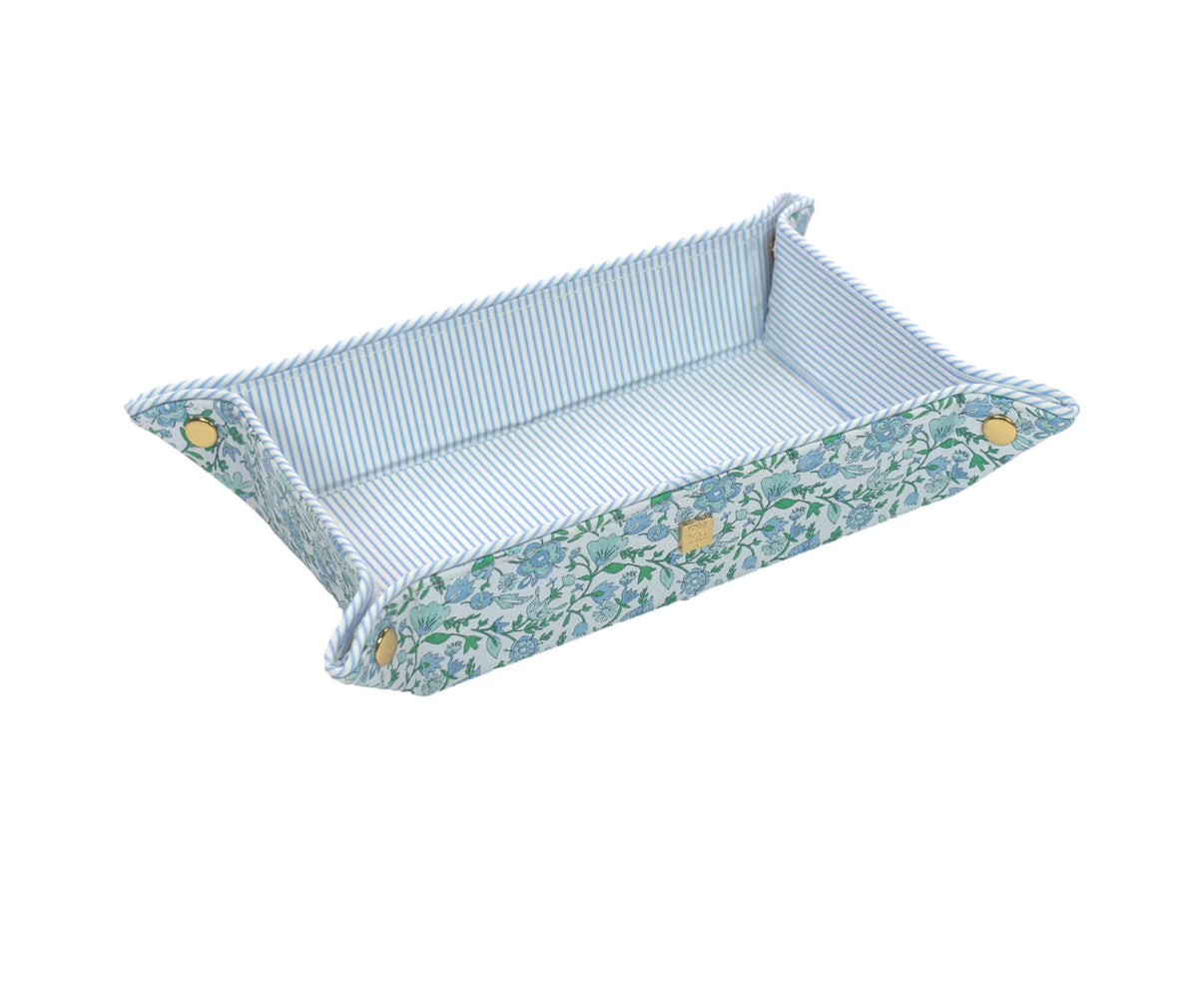 Luxe Saffiano Tray- Hamptons Floral