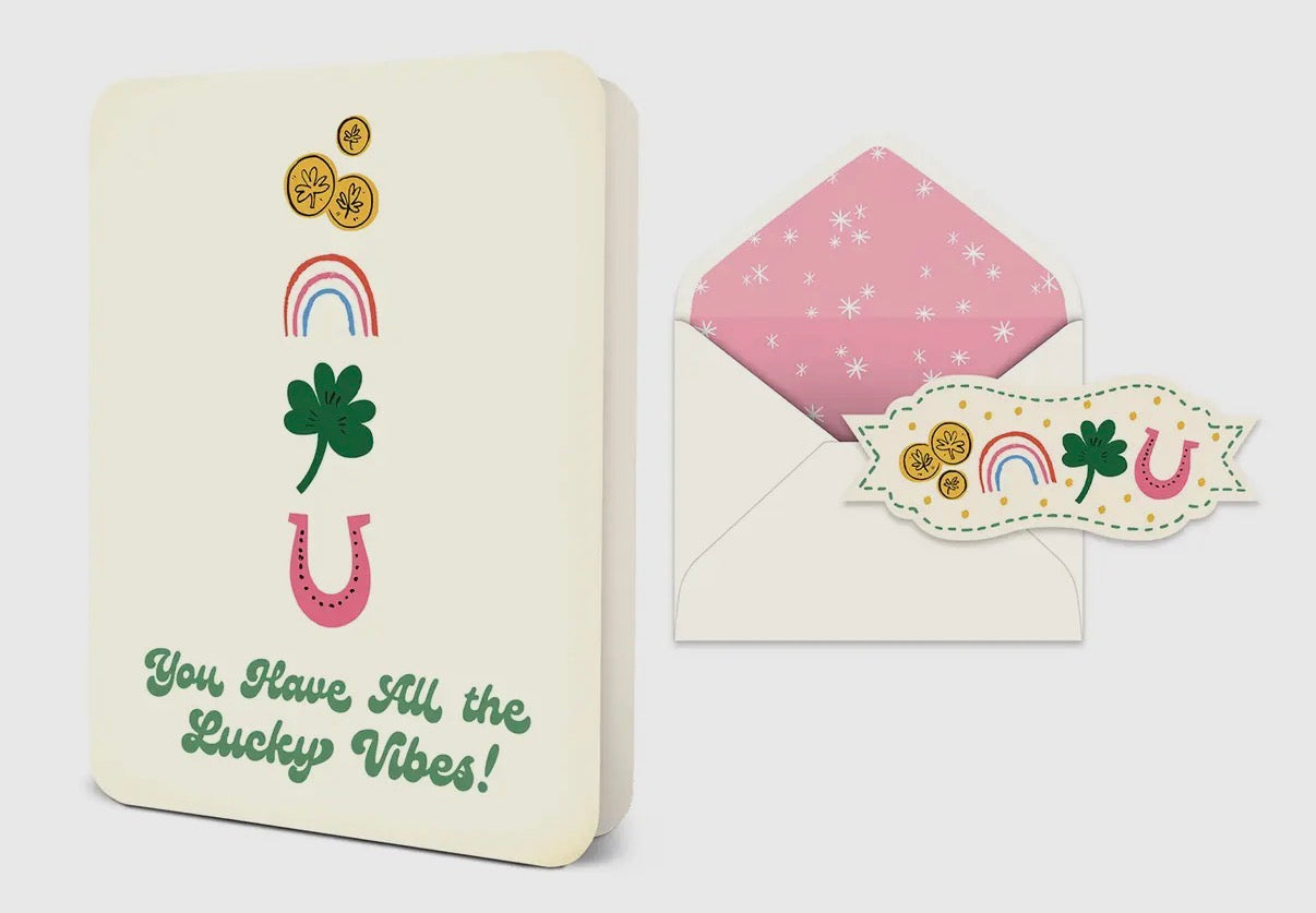 All the Lucky Vibes Deluxe Greeting Card