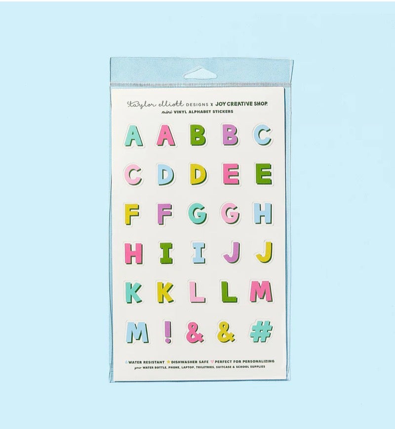 TED x Joy Creative Vinyl Alphabet Stickers