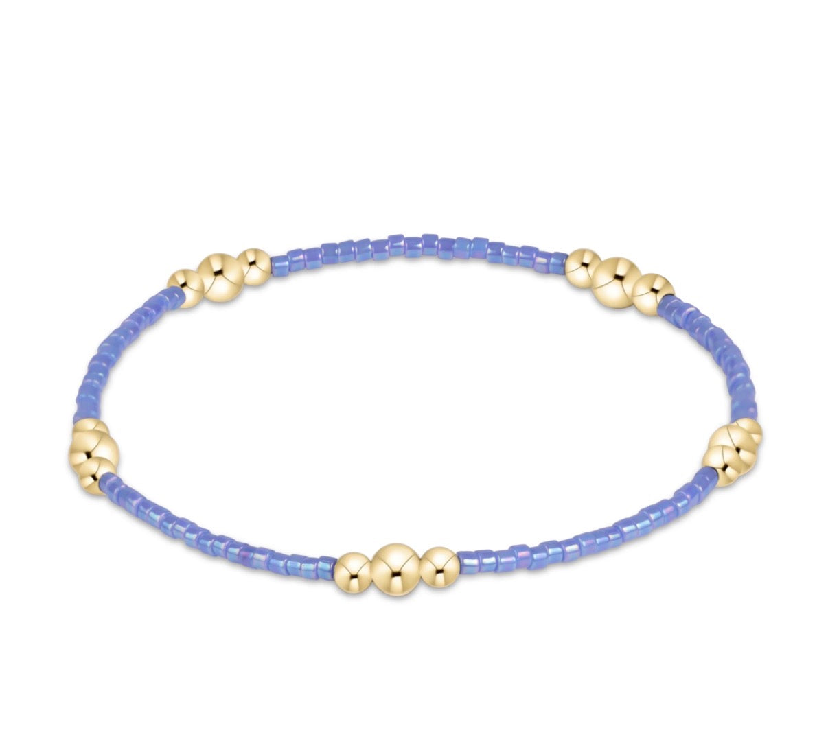 hope purpose gold bracelet - bright blue