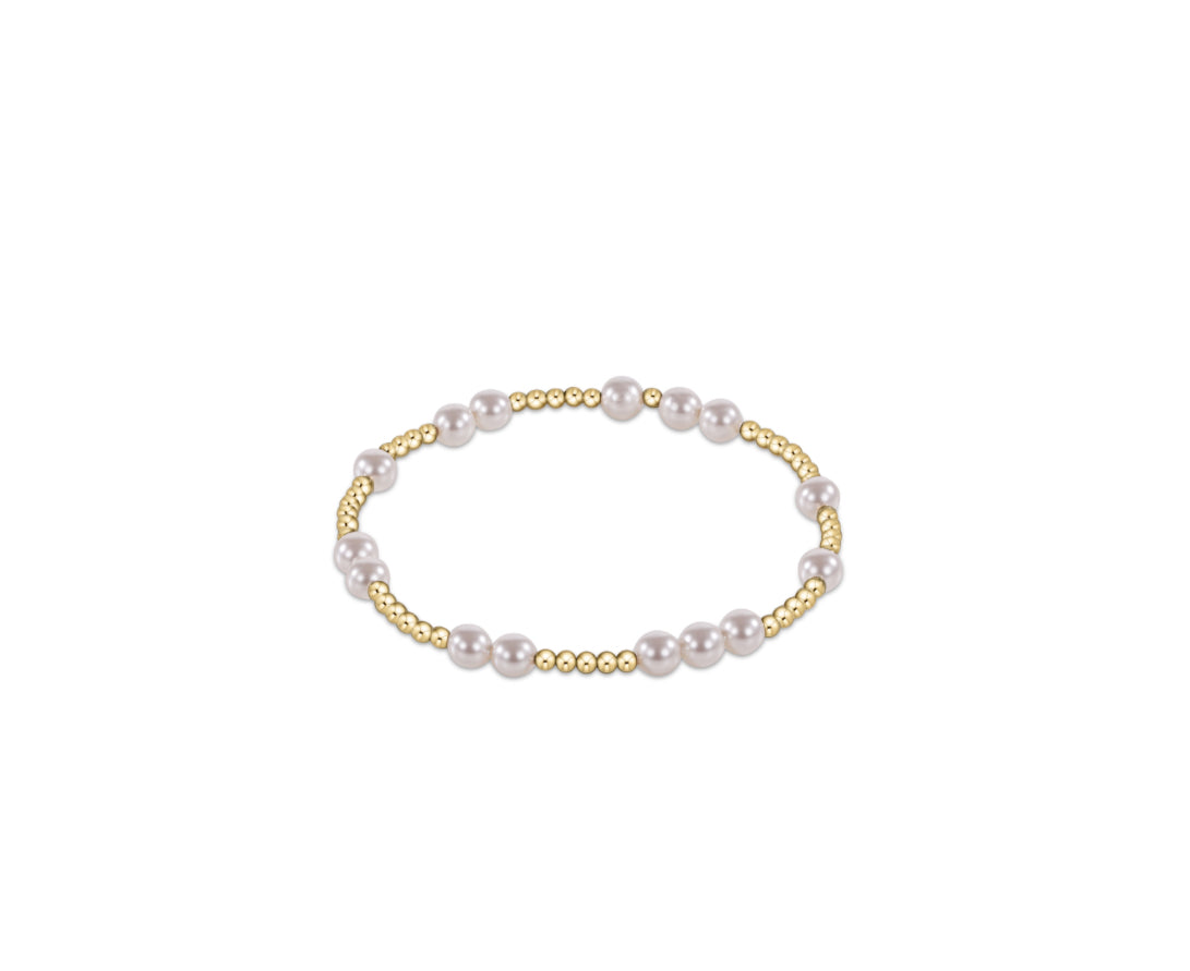 Hope Unwritten 5mm Bead Bracelet- Pearl