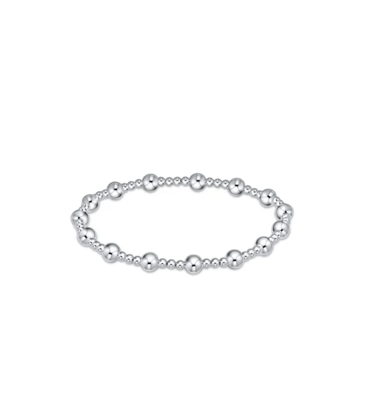 CLASSIC SINCERITY PATTERN 5MM BEAD BRACELET - STERLING
