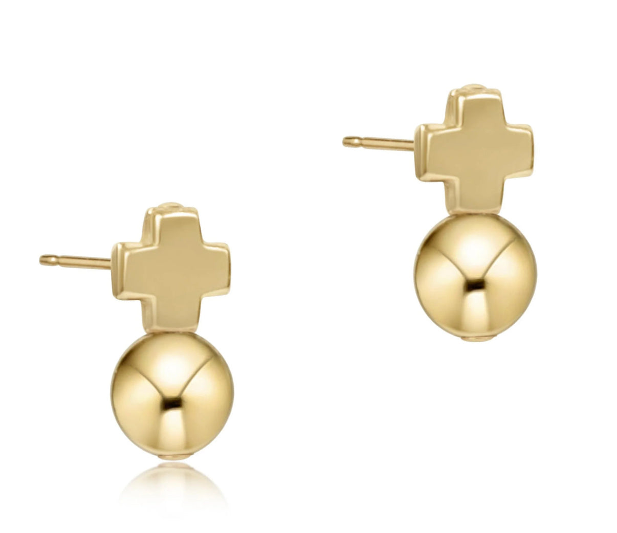 Signature Cross Stud - Classic Gold
