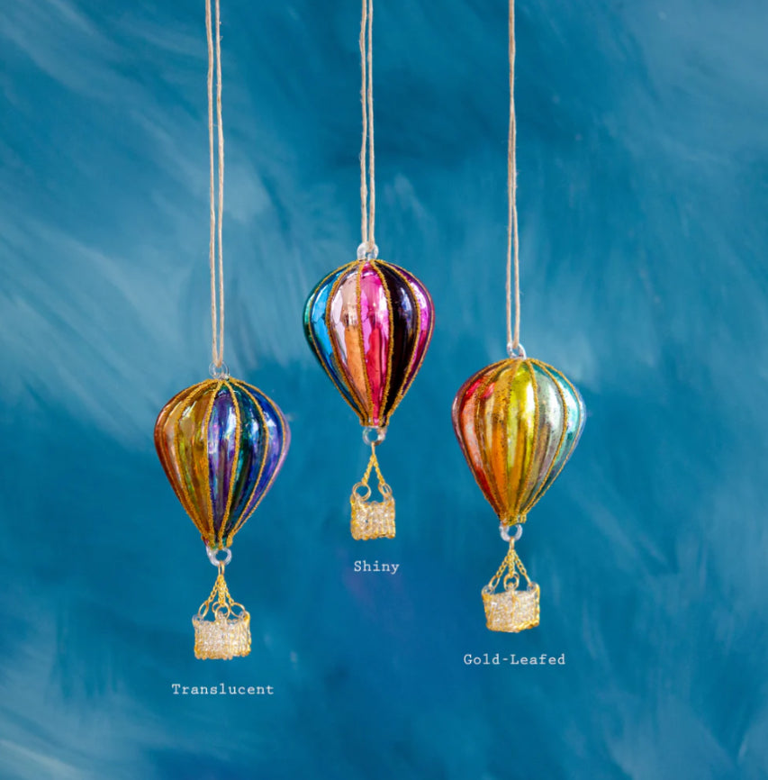 Rainbow Hot Air Balloon Ornament