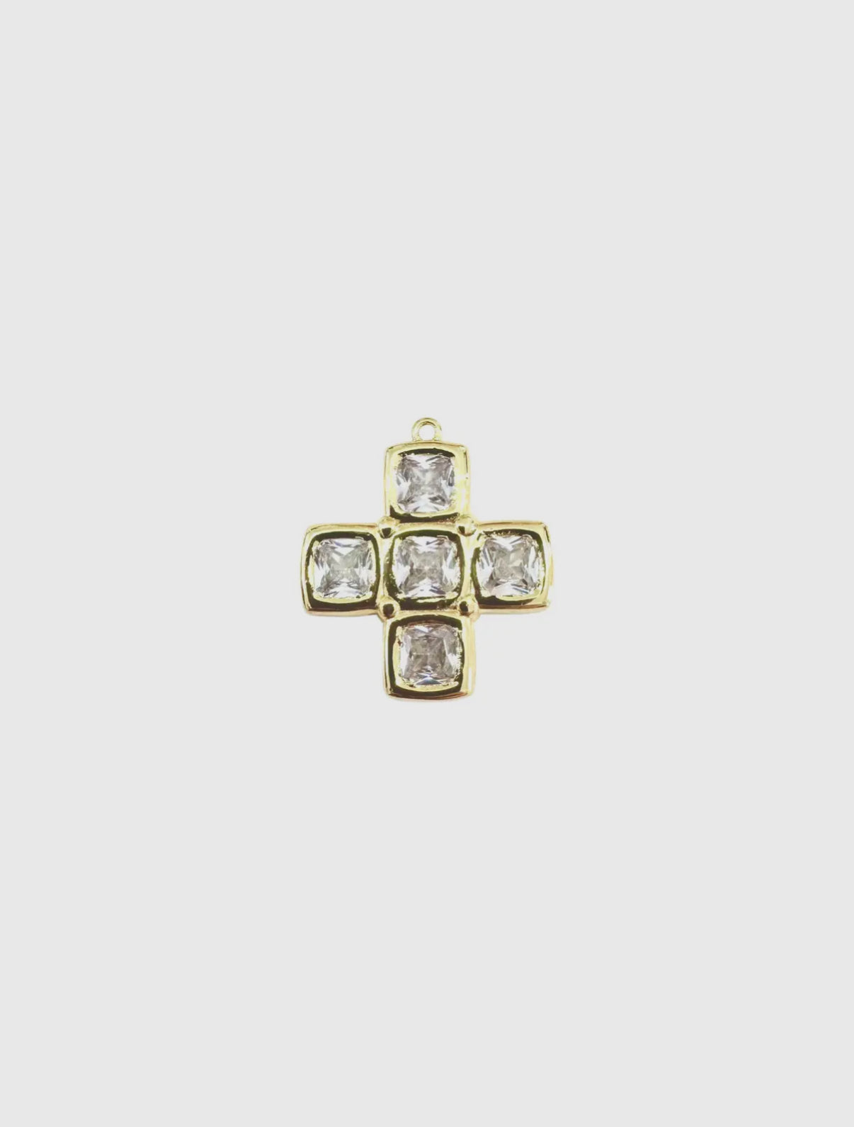 Block Cross Charm