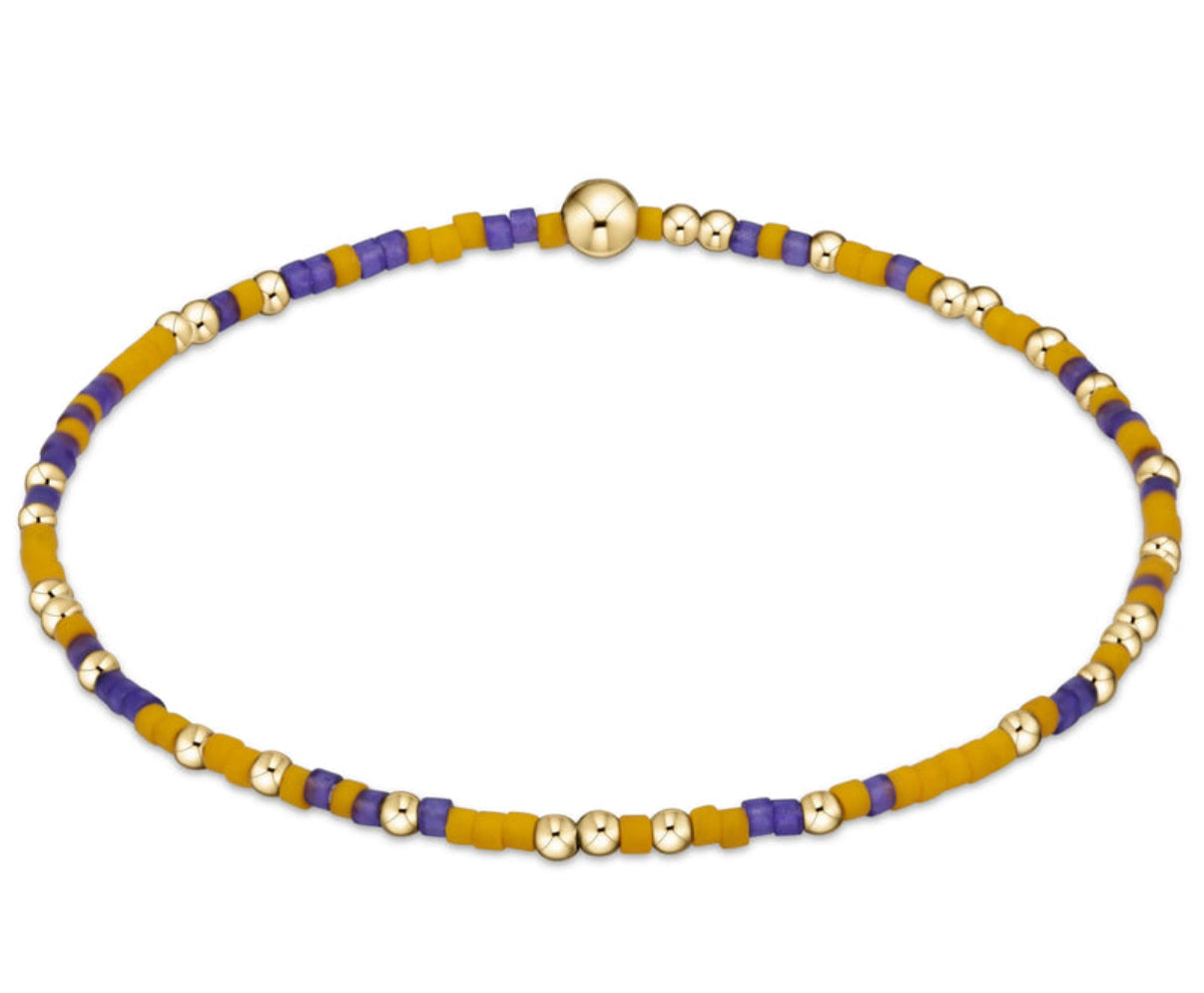 Gameday Hope Unwritten Bracelet - Deep Purple & Golden Yellow