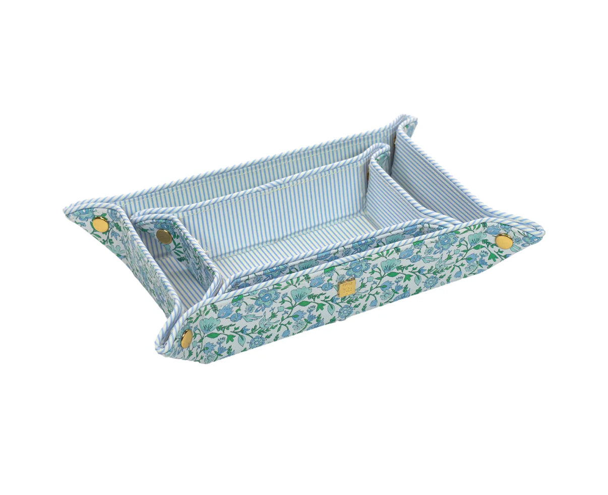Luxe Saffiano Tray- Hamptons Floral