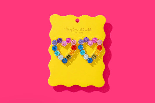 Katie Colorful Heart Earrings