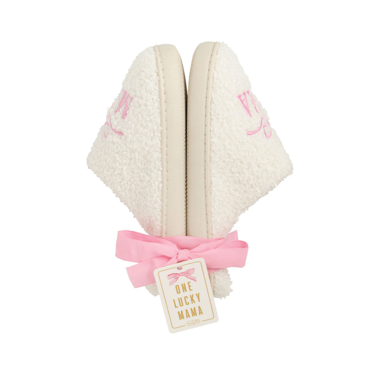 Mama Embroidered Slippers