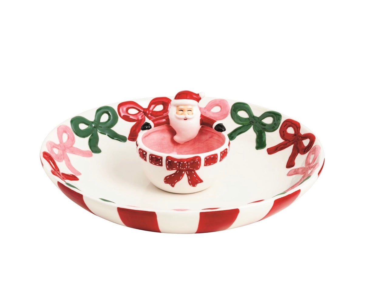 Bow Santa Chip and Dip