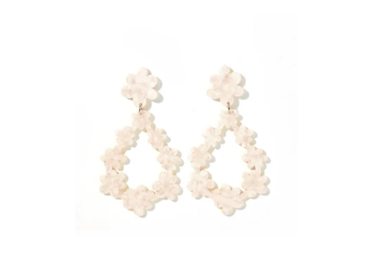 Bianca - White Shell - Earrings