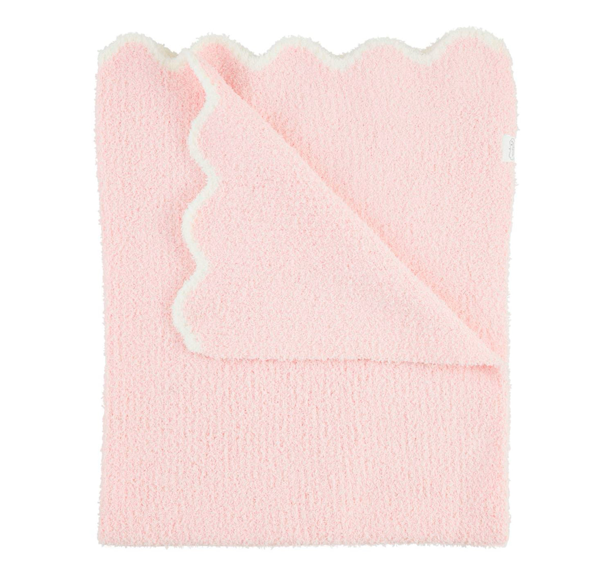 Solid Scalloped Chenille Blanket